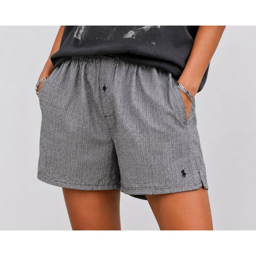 Vintage Ralph Lauren 100% Cotton Boxer Shorts Black and White L